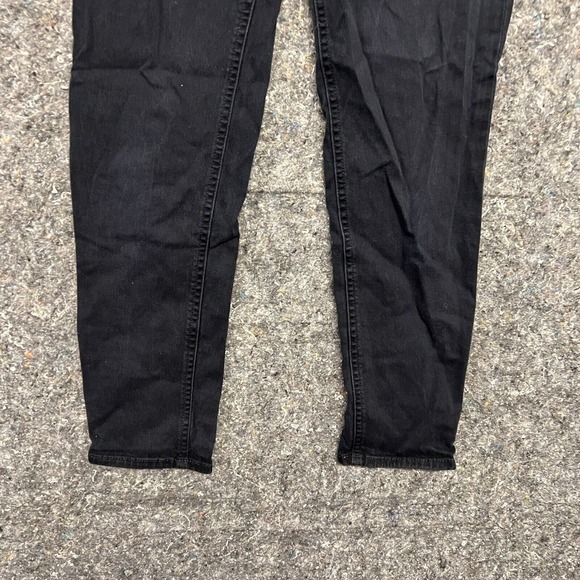 Express Womens Black Skinny Jeans Size 0 Mid Rise Stretch Denim Cropped Ankle - Picture 9 of 10